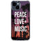 Peace Love And Music iPhone 15 Clear Case