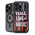 Peace Love And Music iPhone 15 Pro Max Kickstand Case