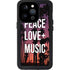 Peace Love And Music iPhone 15 Pro Waterproof Case