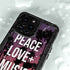 Peace Love And Music iPhone 15 Pro Waterproof Case