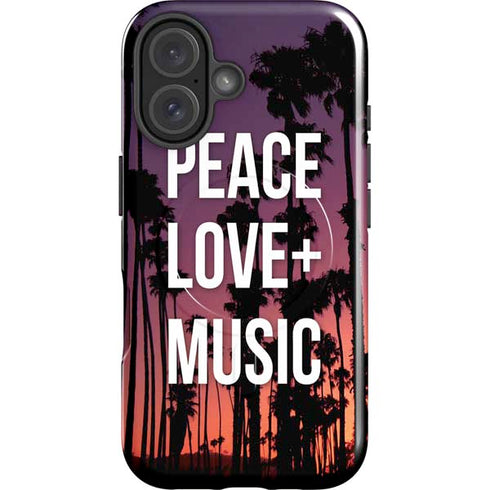 Peace Love And Music iPhone 16 Magsafe Impact Case