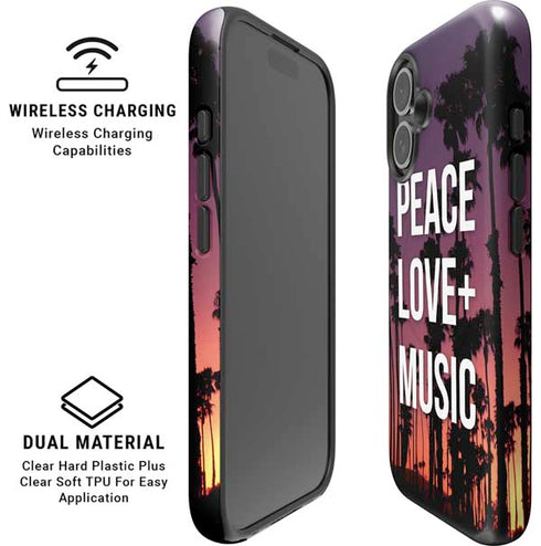 Peace Love And Music iPhone 16 Magsafe Impact Case