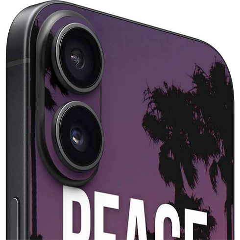 Peace Love And Music iPhone 16 Plus Skin