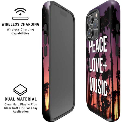Peace Love And Music iPhone 16 Pro Magsafe Impact Case