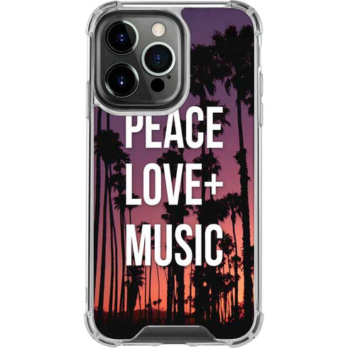 Peace Love And Music iPhone 16 Pro Max Clear Case