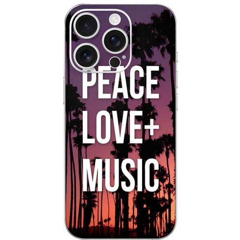 Peace Love And Music iPhone 16 Pro Skin