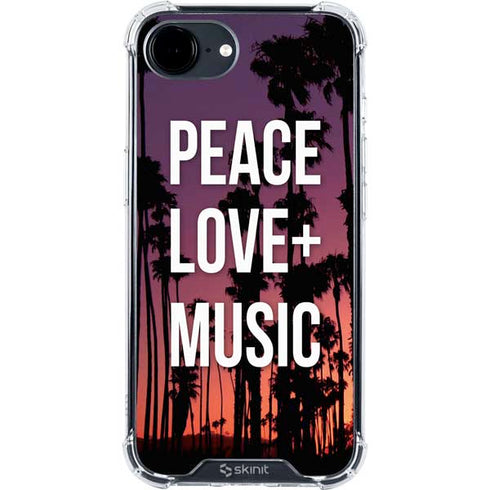 Peace Love And Music iPhone 16e Clear Case