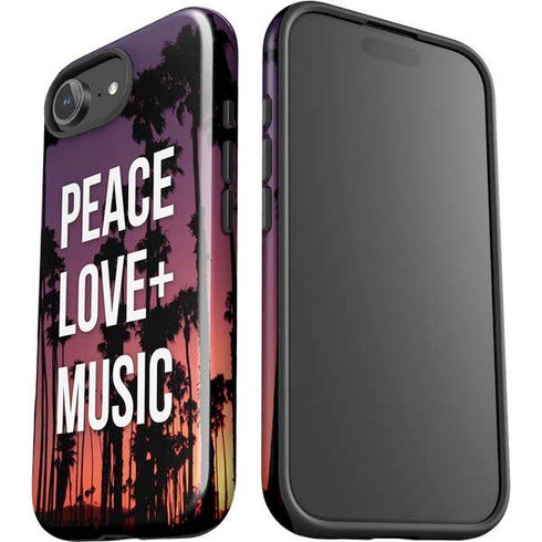 Peace Love And Music iPhone 16e Impact Case