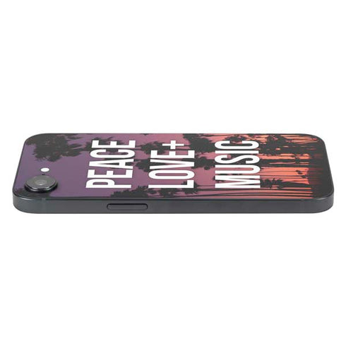 Peace Love And Music iPhone 16e Skin