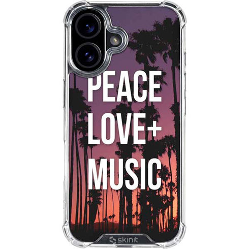 Peace Love And Music iPhone 17 Clear Case