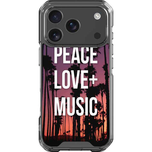 Peace Love And Music iPhone 18 Pro Clear Case