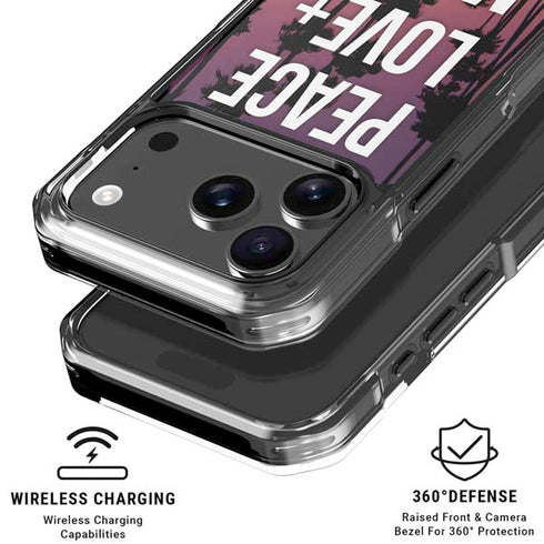 Peace Love And Music iPhone 18 Pro Clear Case