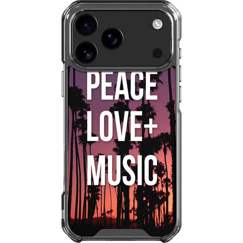 Peace Love And Music iPhone 18 Pro Max Clear Case