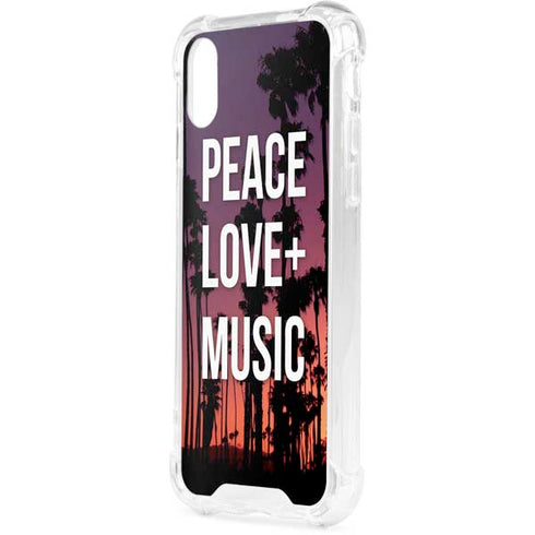 Peace Love And Music iPhone XS Clear Case