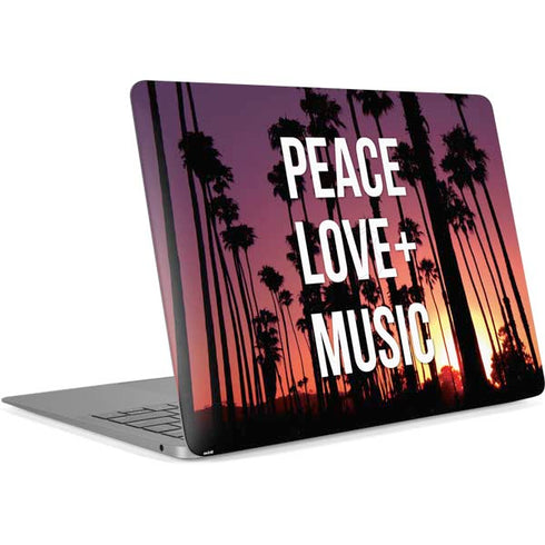 Peace Love And Music Apple MacBook Air Skin