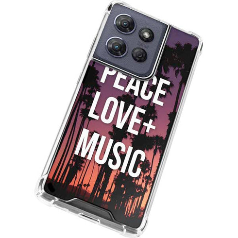 Peace Love And Music Moto G 5G (2025) Clear Case