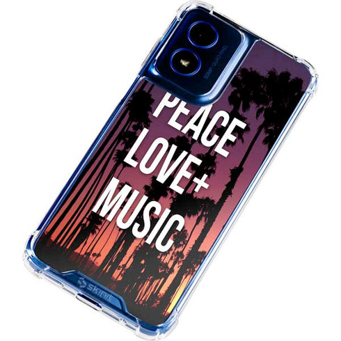 Peace Love And Music Moto G 5G (2024) Clear Case