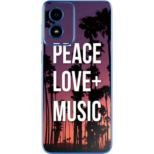 Peace Love And Music Moto G Play 4G (2024) Skin