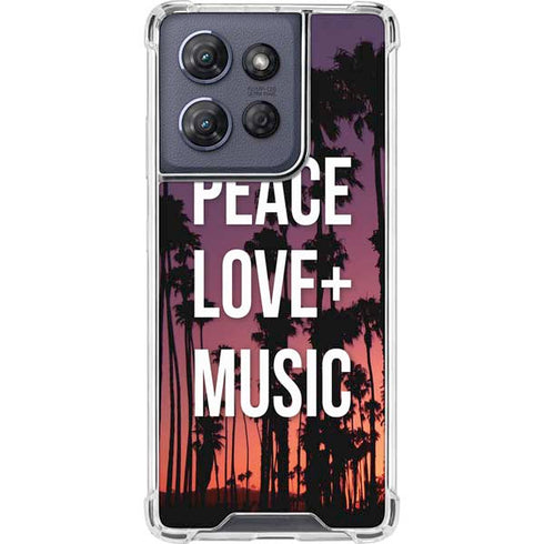 Peace Love And Music Moto G Power 5G (2025) Clear Case
