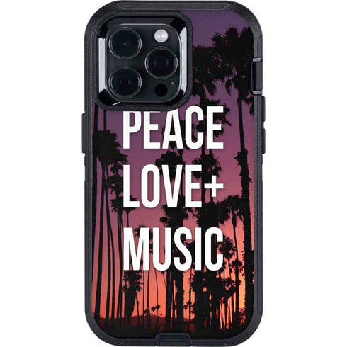 Peace Love And Music Otterbox Defender iPhone Skin