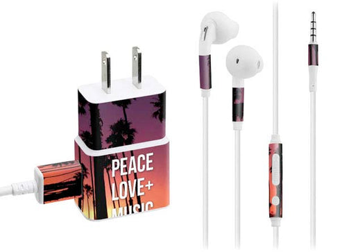 Peace Love And Music Phone Charger Skin