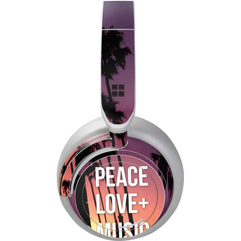 Peace Love And Music Surface Headphones Skin