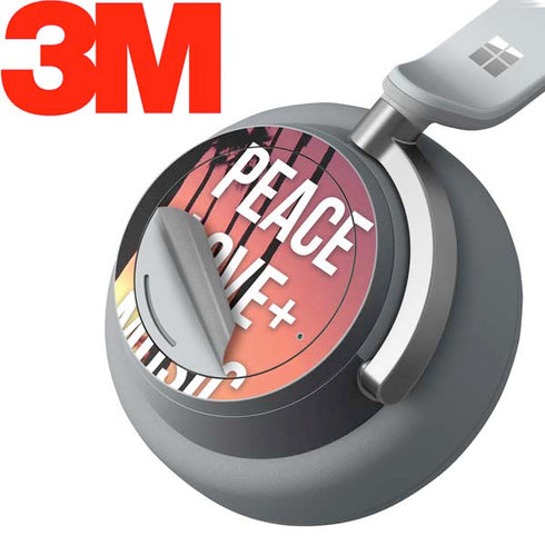 Peace Love And Music Surface Headphones Skin