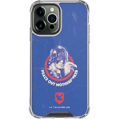 DC Comics Peacemaker Peace Out iPhone 14 Pro Max Clear Case