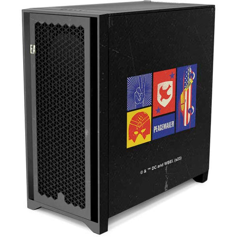 DC Comics Peacemaker Collage Corsair 4000D Tempered Glass Mid-Tower ATX Case Skin