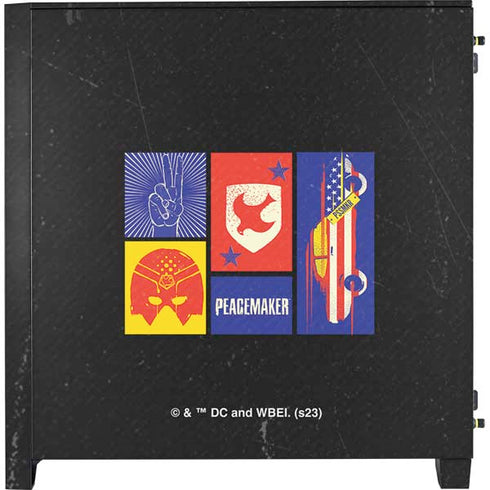 DC Comics Peacemaker Collage Corsair 4000D Tempered Glass Mid-Tower ATX Case Skin