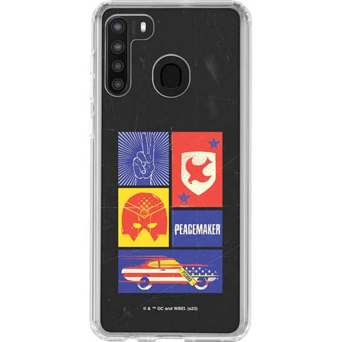 DC Comics Peacemaker Collage Galaxy A21 Clear Case
