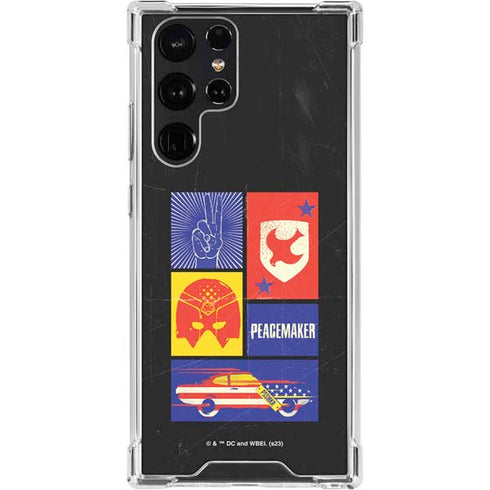 DC Comics Peacemaker Collage Galaxy S22 Ultra Clear Case