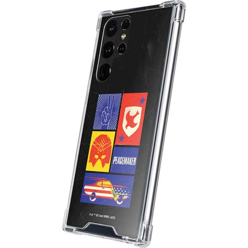 DC Comics Peacemaker Collage Galaxy S22 Ultra Clear Case