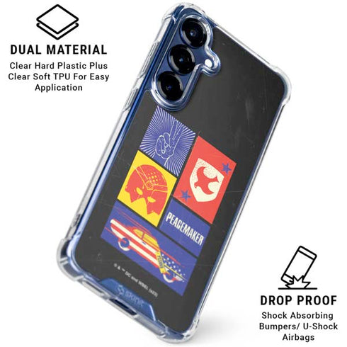 DC Comics Peacemaker Collage Galaxy S25 Plus Clear Case