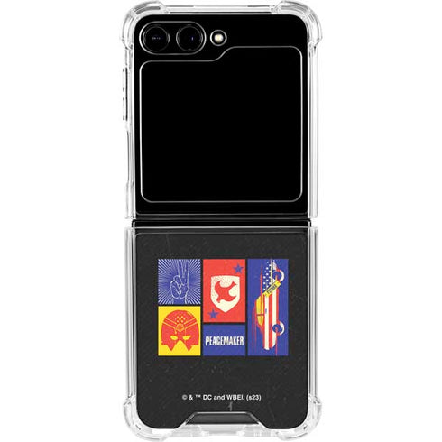 DC Comics Peacemaker Collage Galaxy Z Flip6 Clear Case