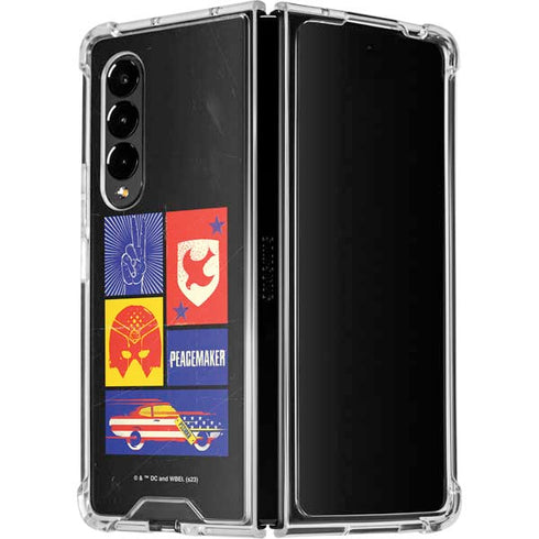DC Comics Peacemaker Collage Galaxy Z Fold4 5G Clear Case