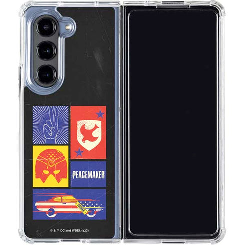 DC Comics Peacemaker Collage Galaxy Z Fold5 5G Clear Case