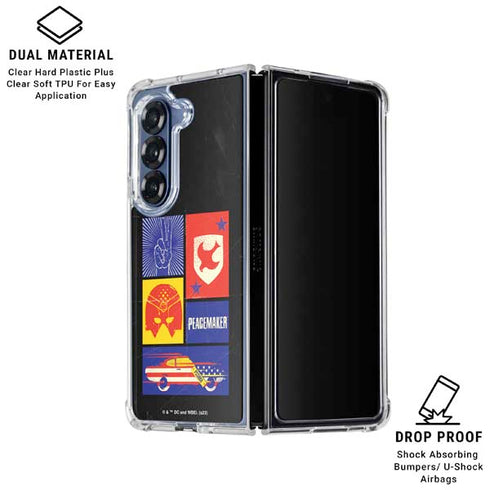 DC Comics Peacemaker Collage Galaxy Z Fold6 Clear Case