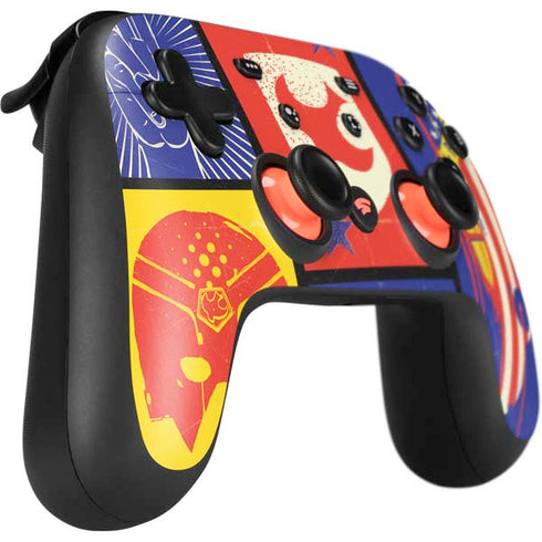 DC Comics Peacemaker Collage Google Stadia Controller Skin
