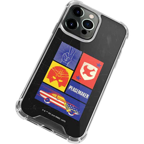 DC Comics Peacemaker Collage iPhone 14 Pro Clear Case