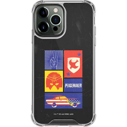 DC Comics Peacemaker Collage iPhone 14 Pro Max Clear Case