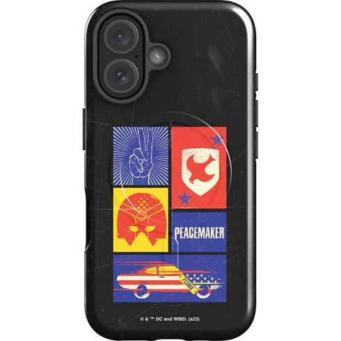 DC Comics Peacemaker Collage iPhone 16 Magsafe Impact Case