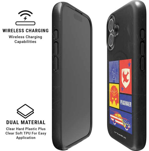 DC Comics Peacemaker Collage iPhone 16 Magsafe Impact Case