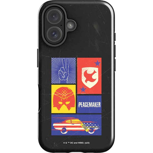 DC Comics Peacemaker Collage iPhone 16 Plus Impact Case