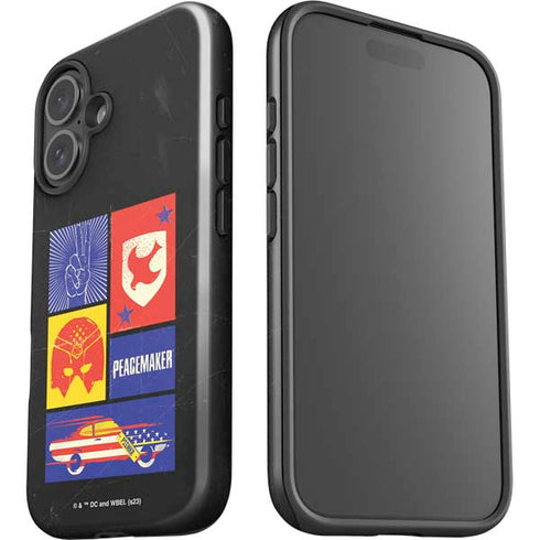 DC Comics Peacemaker Collage iPhone 16 Plus Impact Case