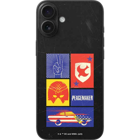 DC Comics Peacemaker Collage iPhone 16 Plus Skin