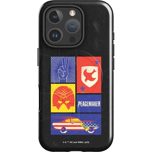 DC Comics Peacemaker Collage iPhone 16 Pro Magsafe Impact Case