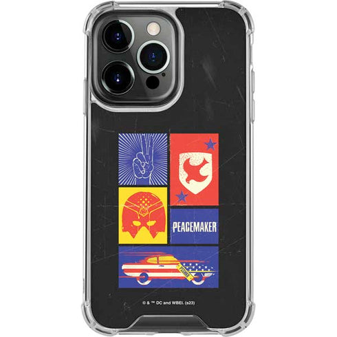 DC Comics Peacemaker Collage iPhone 16 Pro Max Clear Case