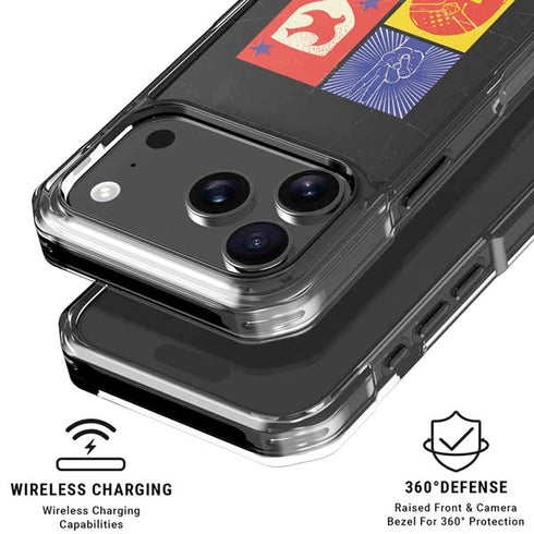 DC Comics Peacemaker Collage iPhone 18 Pro Clear Case