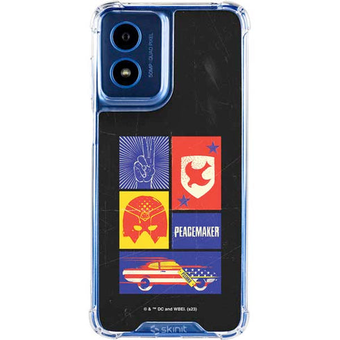 DC Comics Peacemaker Collage Moto G Play 4G (2024) Clear Case